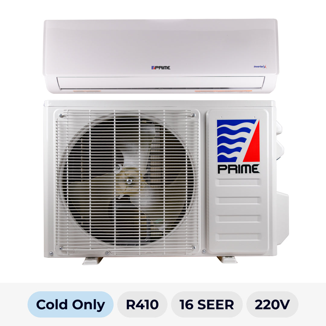 PRIME 12000 BTU MINI SPLIT AC — COLD ONLY 16 SEER R-410A 220V